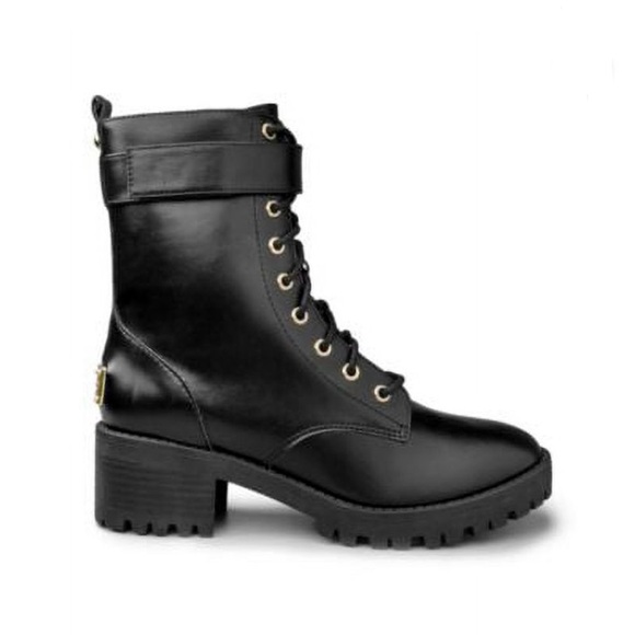 Juicy Couture Black w/ Gold Motorcycle Boots - Picture 2 of 7
